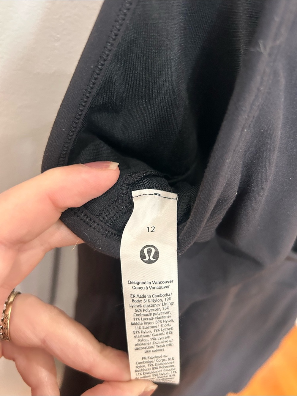 Lululemon Align Cami Strap Dress 12/ XL Black - Picture 7 of 9